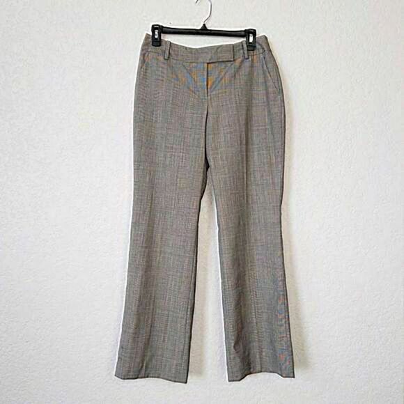 Ann Taylor Curvy Fit Glen‎ Check Trouser Pants Size 4 Petites - Picture 1 of 10